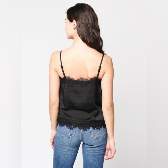 CUPCAKES AND CASHMERE SAVANNAH HEAVY SATIN EYELASH LACE CAMISOLE - Picture 2 of 8